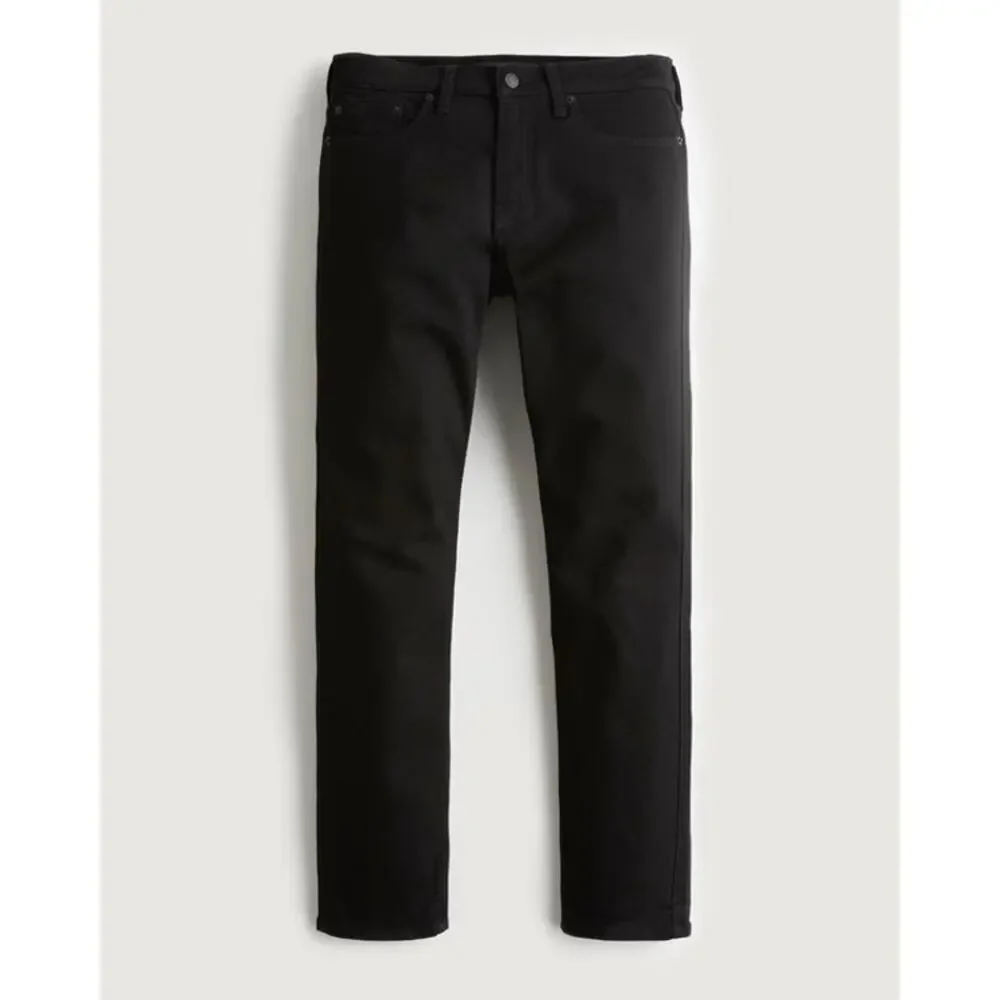 HOLLISTER Men's Straight Leg Jeans No Fade Technology in Black Size W30 L32